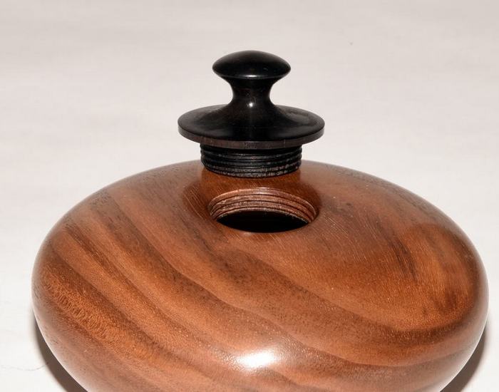 Walnut keepsake box open